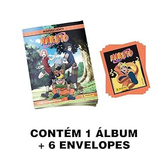 Kit C/ 1 Álbum Brochura + 10 Envelopes de Figurinhas Naruto 2025