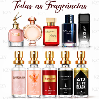 Perfume Contratipo Eau de Parfum EDP Feminino Masculino Unissex Importado15ml Moments Paris em Oferta na Shopee