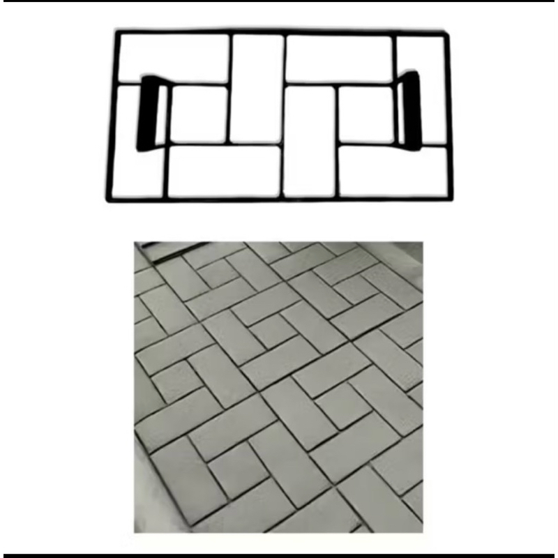 forma estampar calçada modelo tijolinho 30x60 em aço /ferro .