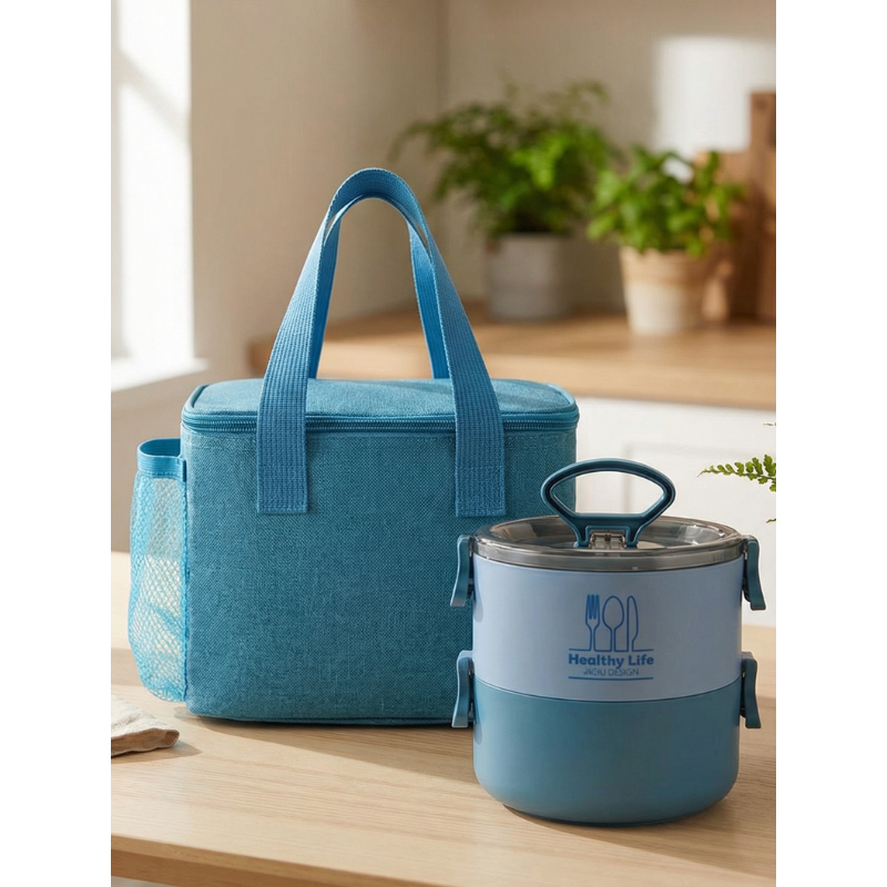 Kit Bolsa Térmica e Pote Marmita de 2 Andares 1600ml - Jacki Design em Oferta na Shopee