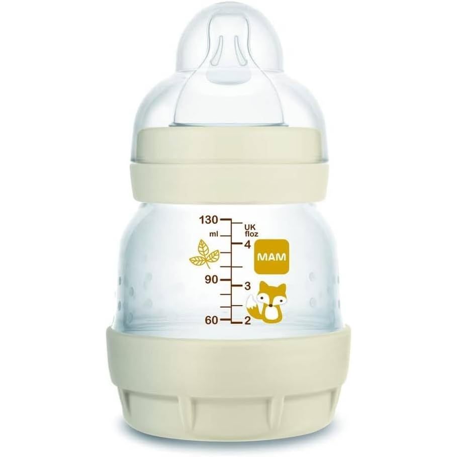 Mamadeira Mam Easy Start Neutra 130ml 0 Meses Bege Animais
