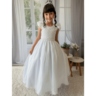 Vestido Infantil De Festa Longo Dama de Honra Várias Cores em Oferta na Shopee