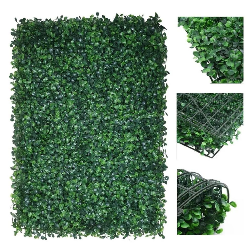 Placa Buchinho 60x40 Jardim Vertical Artificial Parede Verde Painel Decorativo em Oferta na Shopee