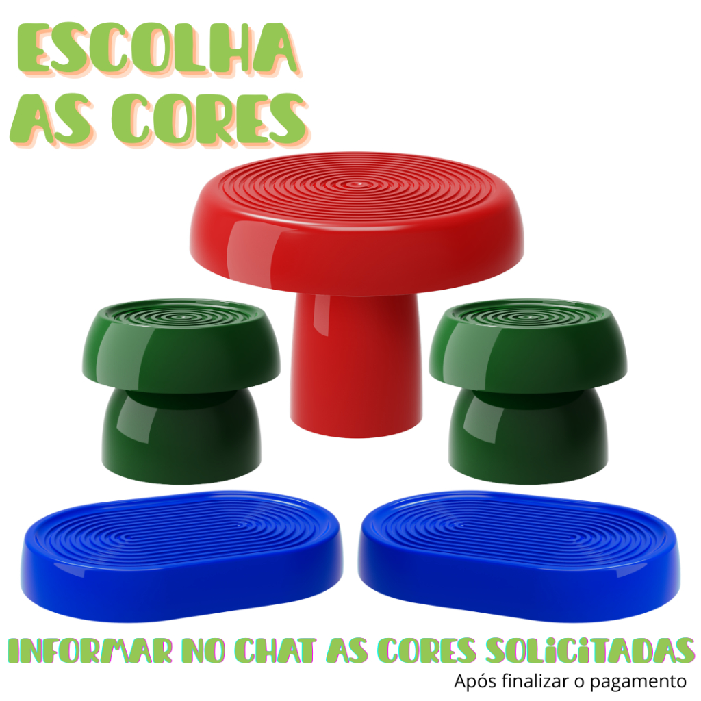 Kit Festa 5 Peças Boleira Cogumelo Aniversário Eventos Doces em Oferta na Shopee