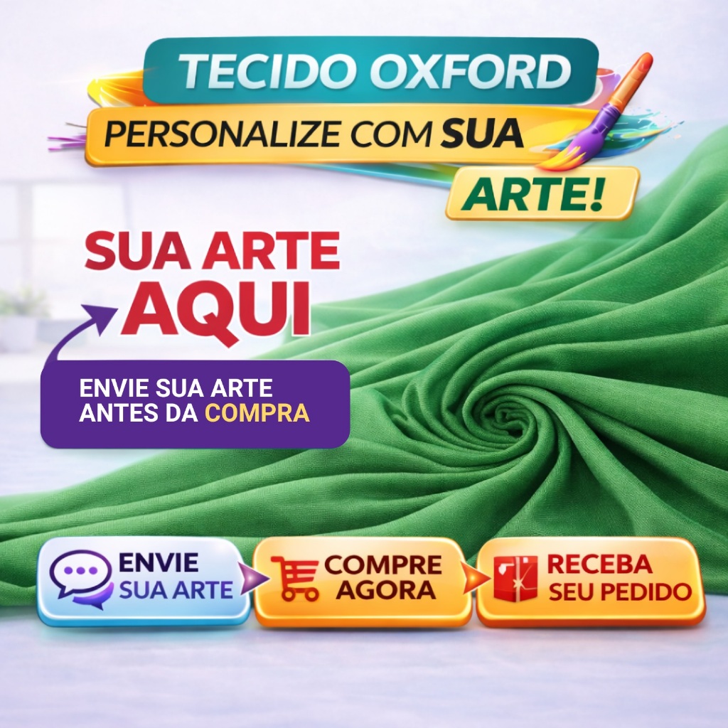 Tecido Oxford 100% Poliester Personalizado com Sua Arte | Enviar a Arte Antes de Finalizar a Compra em Oferta na Shopee