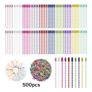 500 Pcs Corrente de Bolinha com Fecho Canoa para Chaveiros e Tags Prata Colorido Dourado 12x0.25cm em Oferta na Shopee