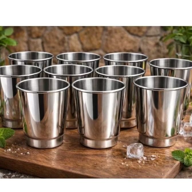 Copos de Alumínio Bojudo Polido 400ml