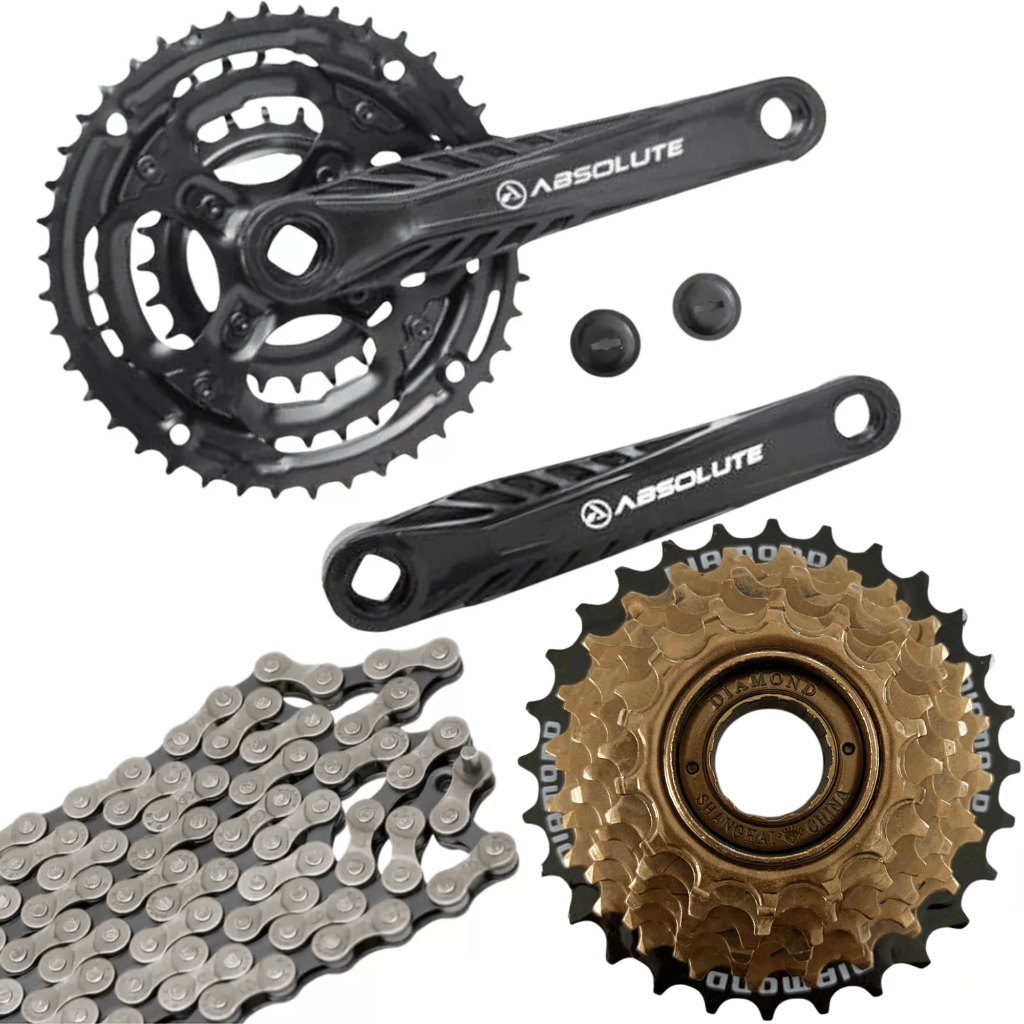 Kit relação bike 21v Corrente index de Bicicleta Catraca 7v Bike Coroa aro 26 e 29