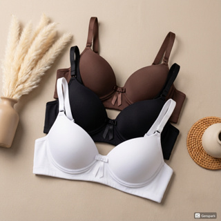 Kit 3 Sutiãs Femininos Básicos com Bojo Estruturado Confortável em Oferta na Shopee