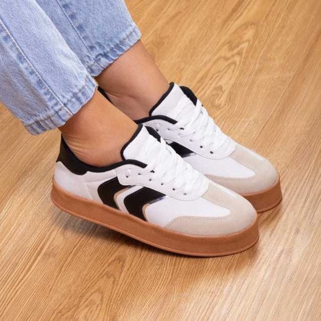 Tênis Feminino Blogueira Plataforma Casual Moderno Leve Uso Diário Sola Alta Confortavel