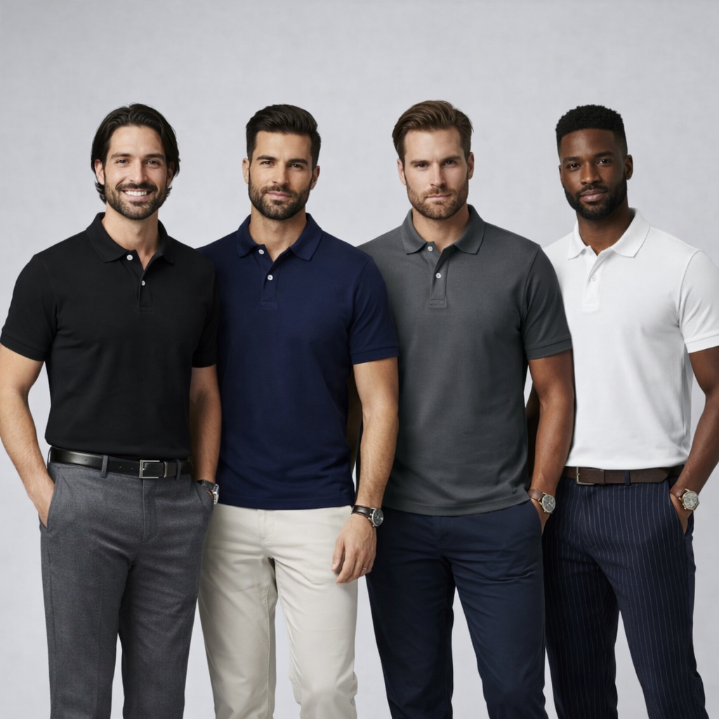 Kit 4 CamisaS Polo em Piquet Premium Textura Refinada e Conforto Superior