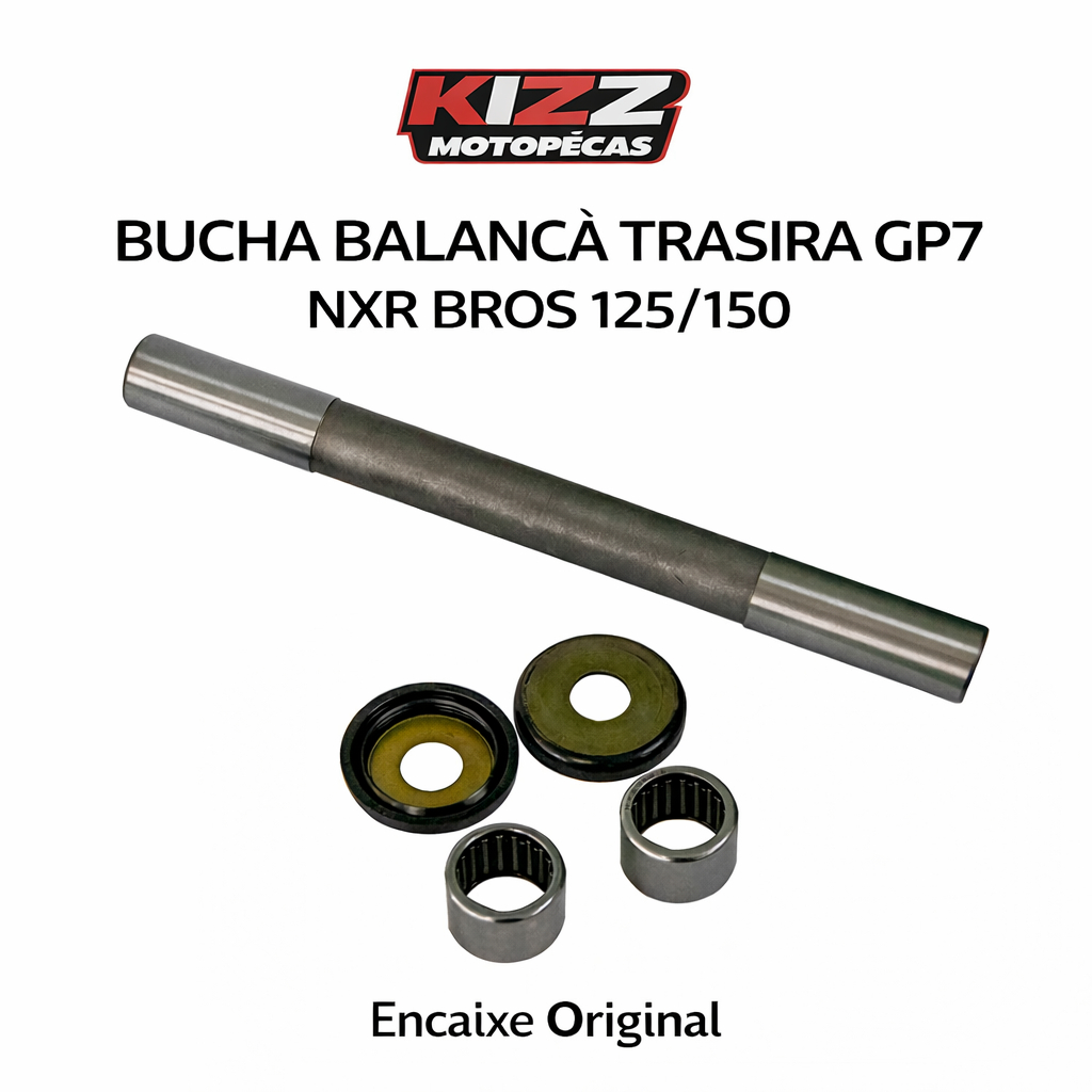 Kit Bucha Balança Traseira GP7 Honda NXR Bros 125 150 5 Peças Encaixe Original em Oferta na Shopee