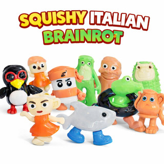 Taba Squishy Italian Brainrot Brinquedo Alívio De Estresse  Soft Apertar fofo Bichinho Macio
