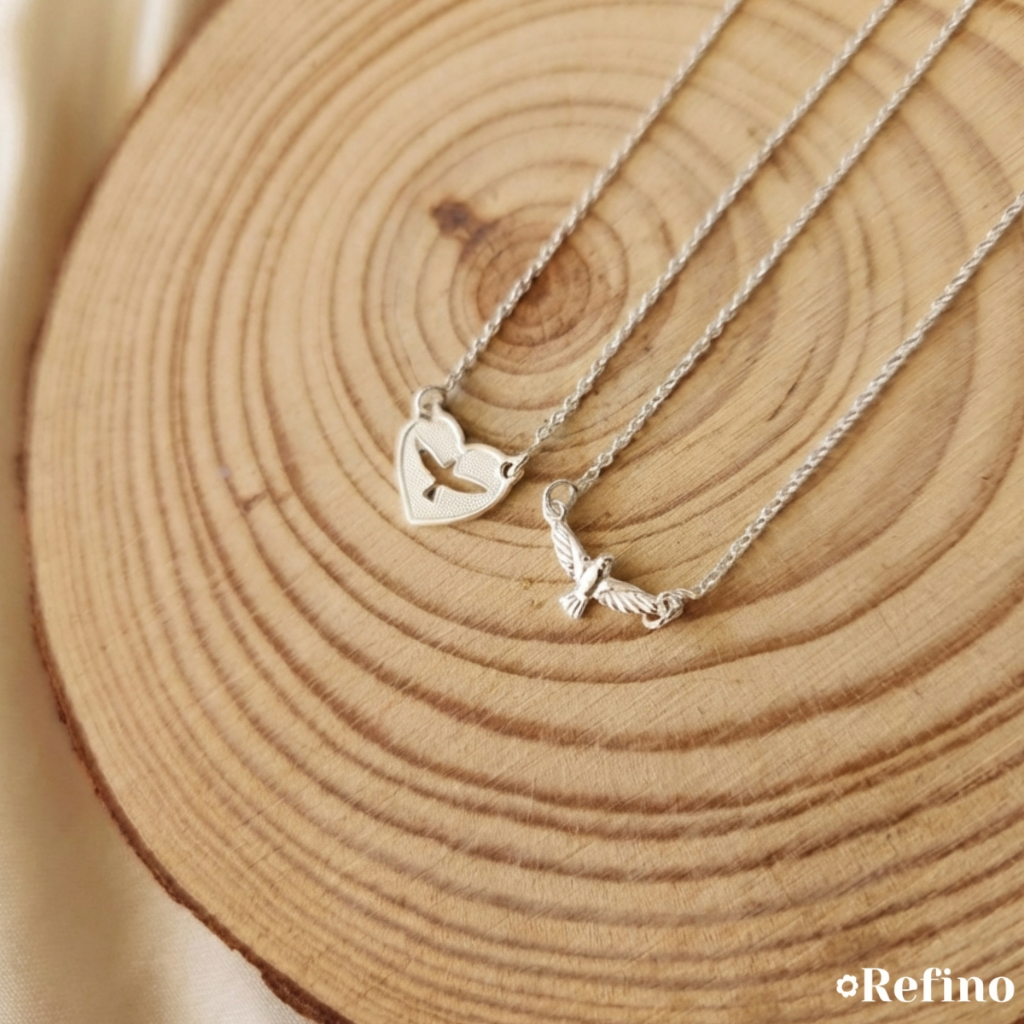 Escapulário Espírito Santo Pomba da Paz Prata 925 Corrente Cadeado Unissex em Oferta na Shopee