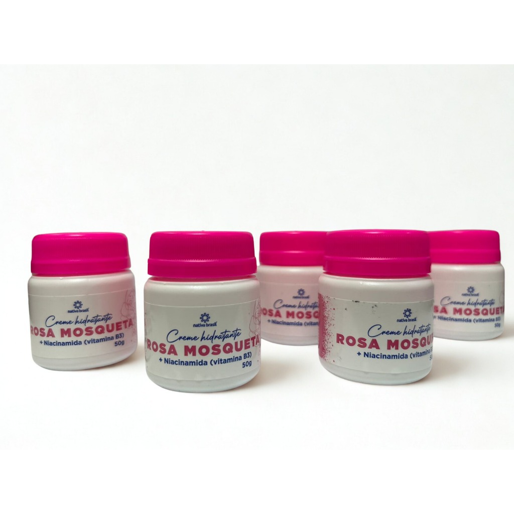Creme Rosa Mosqueta com Niacinamida Vitamina B3 50g Clareador Facial Anti Manchas — imagem 2 de 2