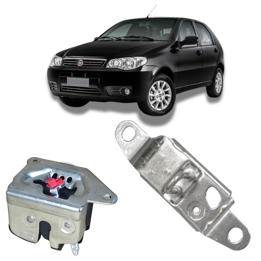 Fechadura Mecanica + Batente Tampa Porta Mala Palio 2004 2005 2006 2007 2008 2009 2010 2011 2012 2013 2014 2015 2016