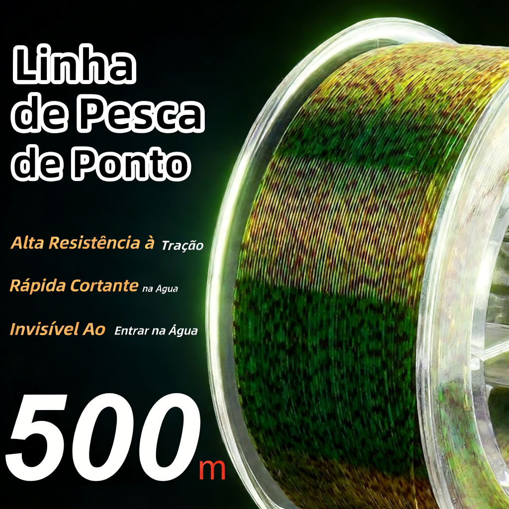 Golaluz Linha De Pesca Invisível 100/300/500M , Fluorocarbono Salpicada De Nylon , Marca Forte Linha de pesca camuflada em Oferta na Shopee
