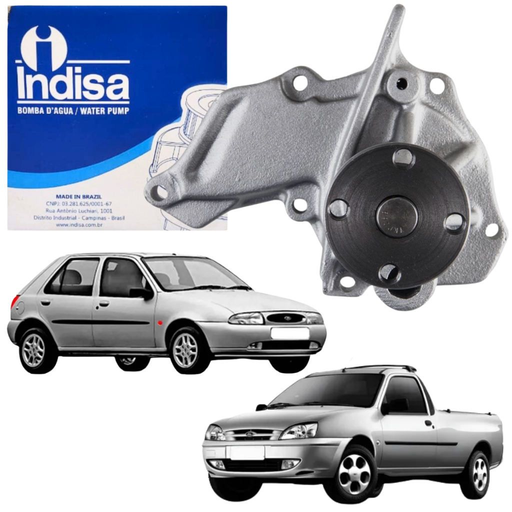 Bomba d'Água Para Ford Courier Fiesta 1.4 Motor Zetec Rocam 16 Válvulas Original Indisa
