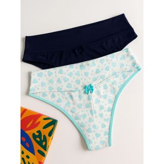 2 Calcinhas Pala Alta em poliamida PLUS SIZE GG em Oferta na Shopee