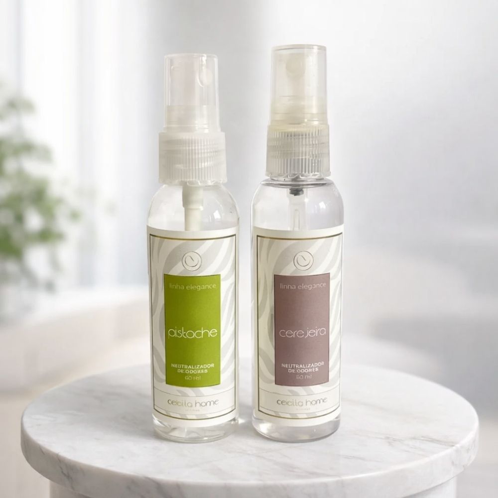 Neutralizador de Odores 60ml Tira Cheiro Eliminador de Mau Cheiro para Ambientes Tecidos e Carro