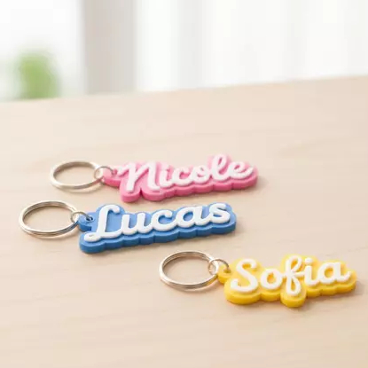 Chaveiro Personalizado Nome | Chaveiro de identificação para mochilas e bolsas