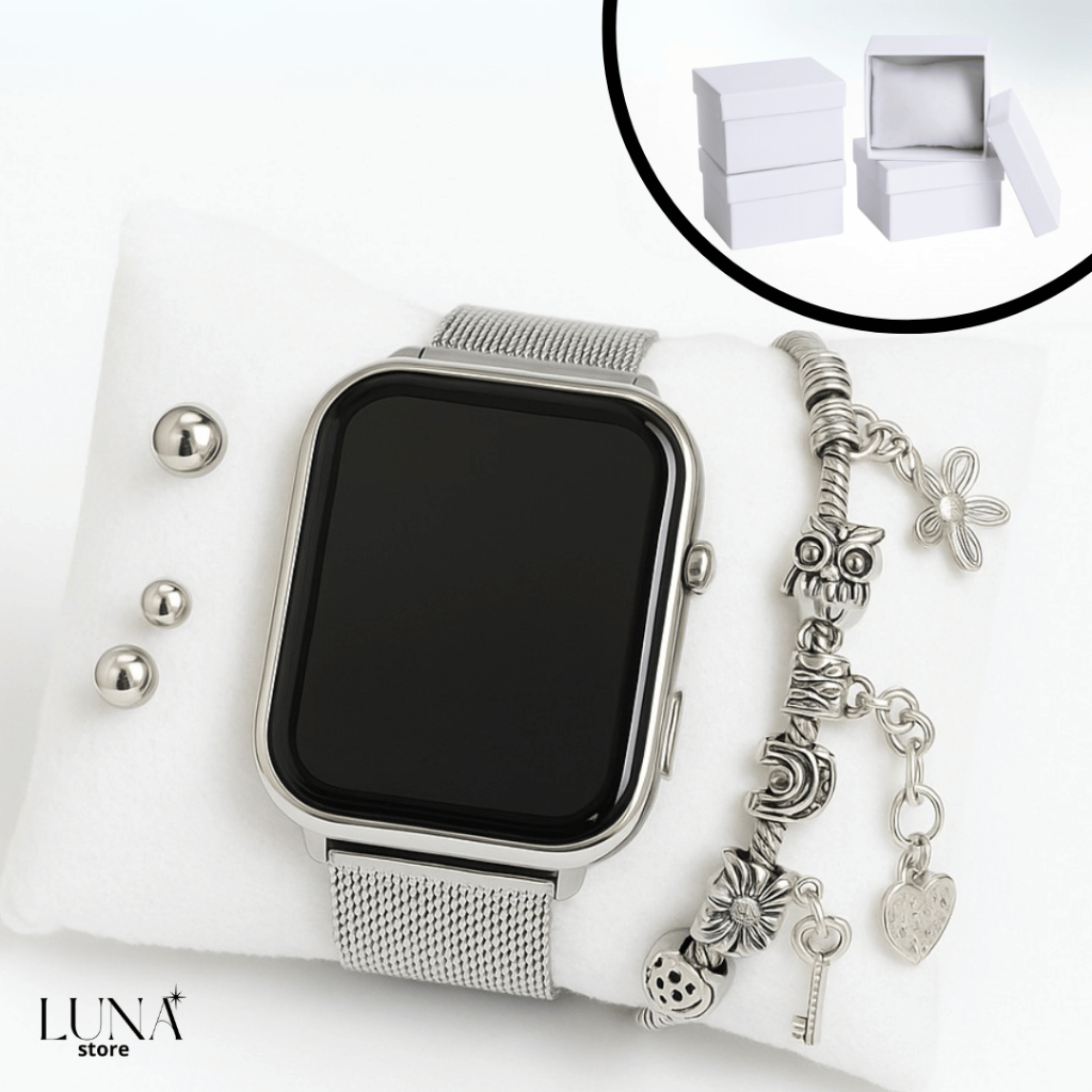 Relógio Feminino de Led Digital Quadrado Versátil Pulseira Brinco em Oferta na Shopee