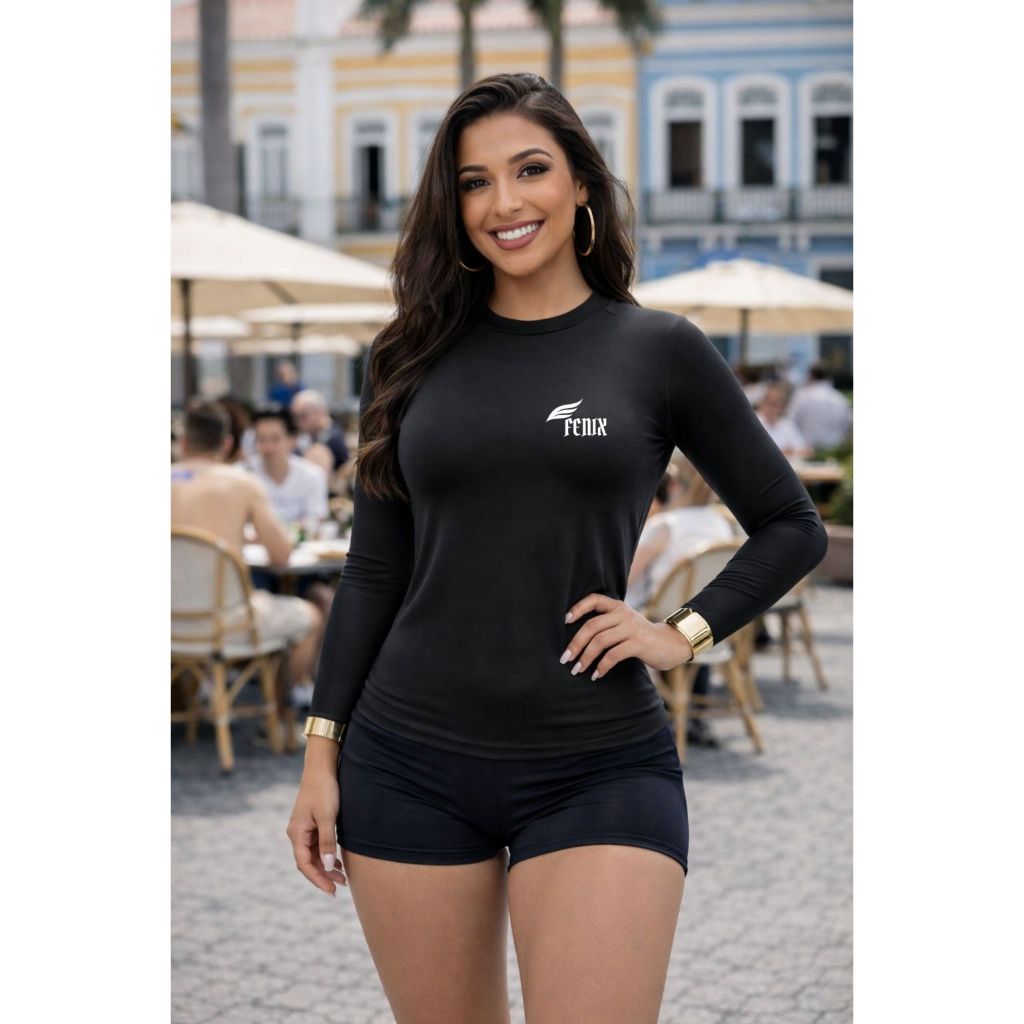 blusa termica feminina com proteçao solar uv 50+