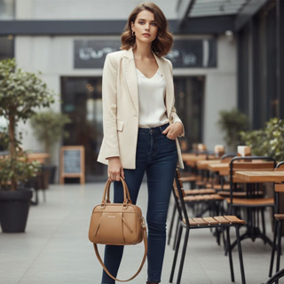 Bolsa Feminina Baú Transversal Ombro Mao Couro PU DEC6082 DUKEMODA em Oferta na Shopee