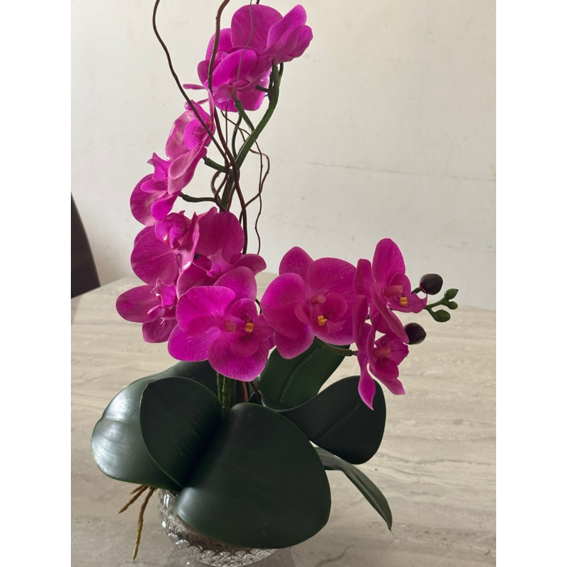 Arranjo Orquídeas Mini Planta Artificial Decorativa Roxa - Realismo e Praticidade