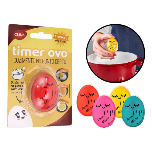 Timer Ovo - Timer EGG Clink - Temporizador - Termômetro - Resina NÃO TÓXICA