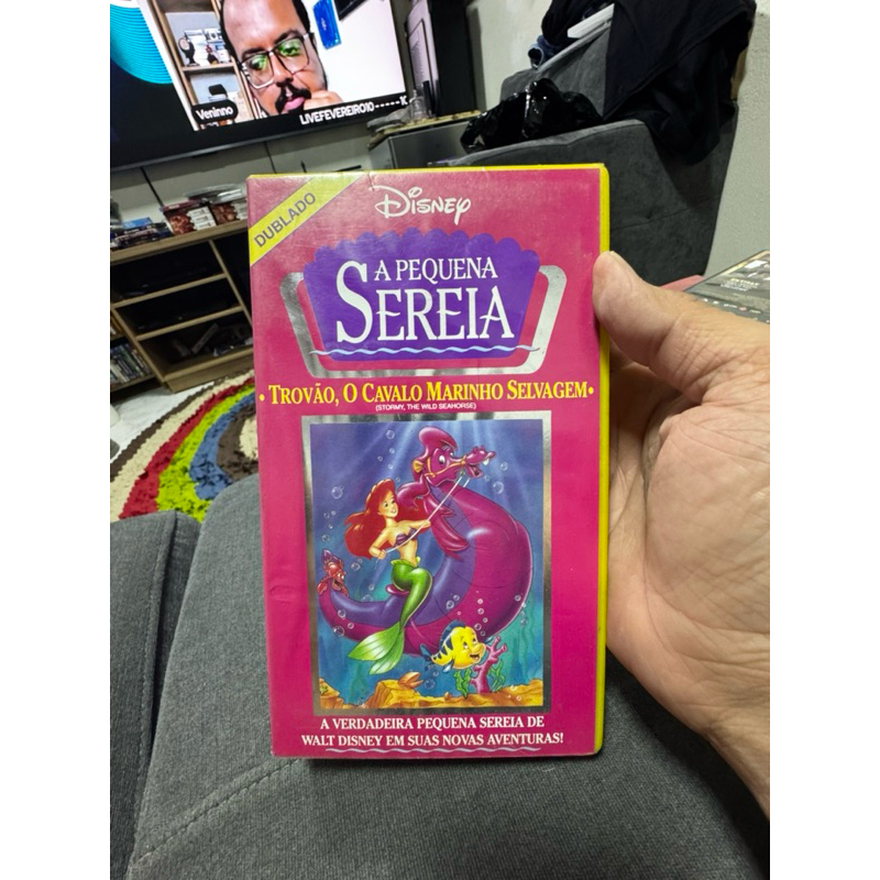 Fita Vhs A Pequena Sereia: Trovão, O cavalo Marinho Selvagem - Dublado - Original - Disney