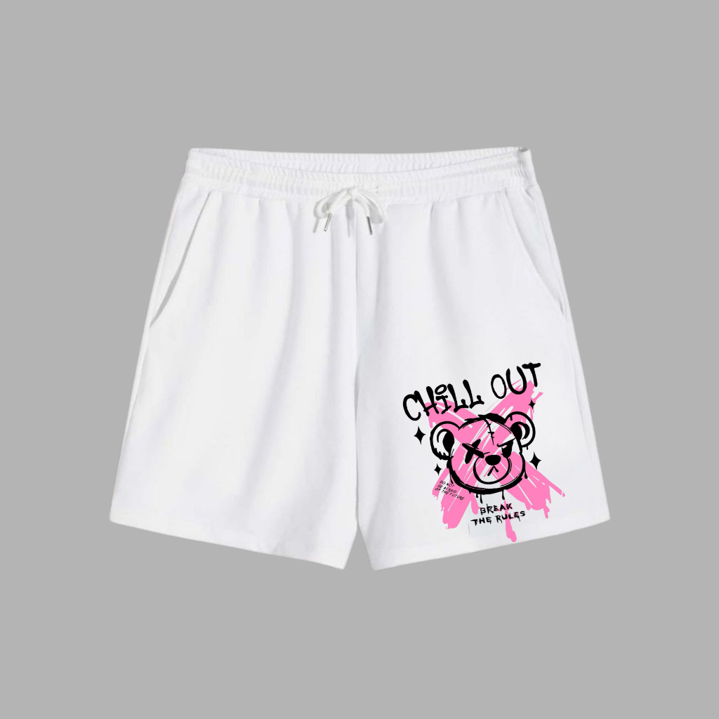Bermuda De Moletom Masculina Academia Casual Com Estampas Variadas Confortável Para Treino Diario