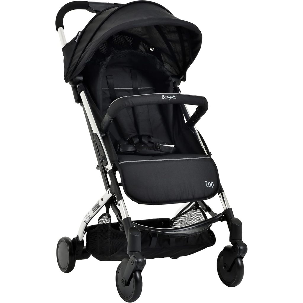 Carrinho Bebe Berço Passeio Portátil Com Alça Zap Prata/Preto