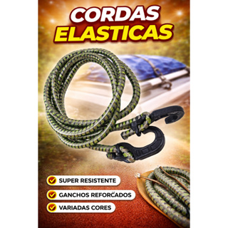 Elástico p/ bagageiro carro moto bicicleta ponteira de plástico 2 metros em Oferta na Shopee