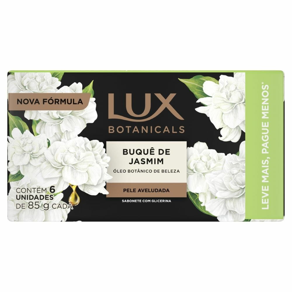 Pack Sabonete Em Barra Lux Botanicals Buquê De Jasmim Com 6 Unidades De 85g