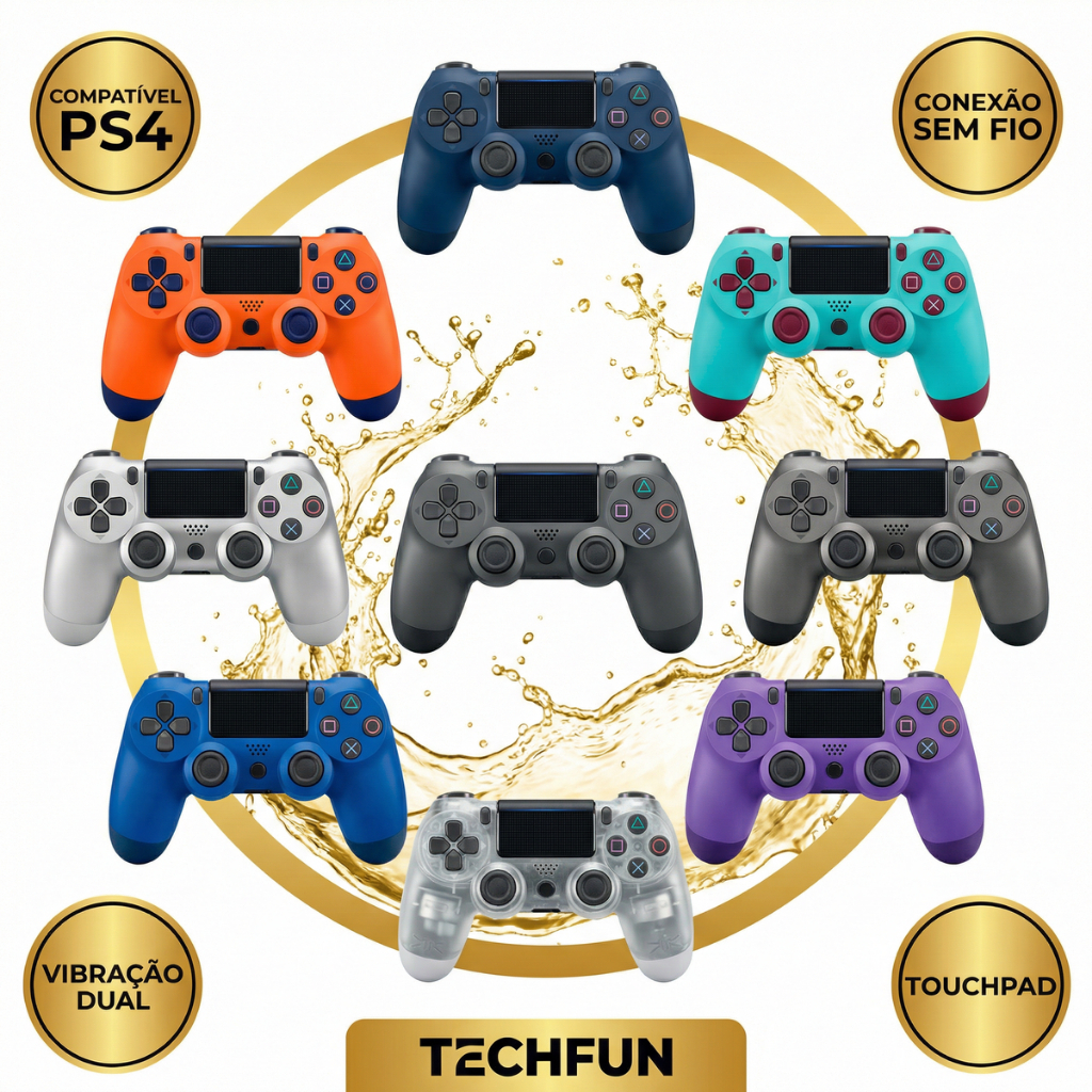 Controle Sem Fio Compatível com PS4 Premium