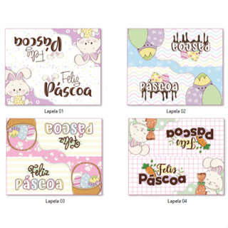 Lapela Páscoa para Saquinho 15x20cm | Embalagem Personalizada | Feliz Páscoa em Oferta na Shopee