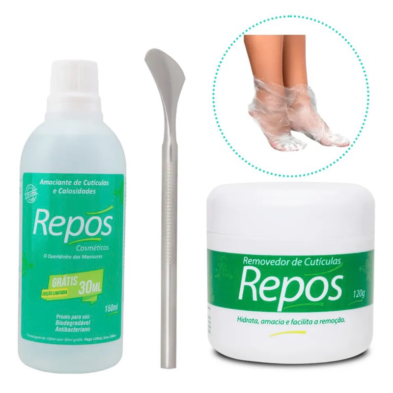 Kit Repos Amaciante e Creme Hidratante Para Cutículas E Calosidades  Spa Dos Pés + 6 Botinhass em Oferta na Shopee