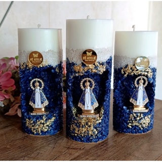 Vela Nossa Senhora Aparecida gruta oratório. em Oferta na Shopee