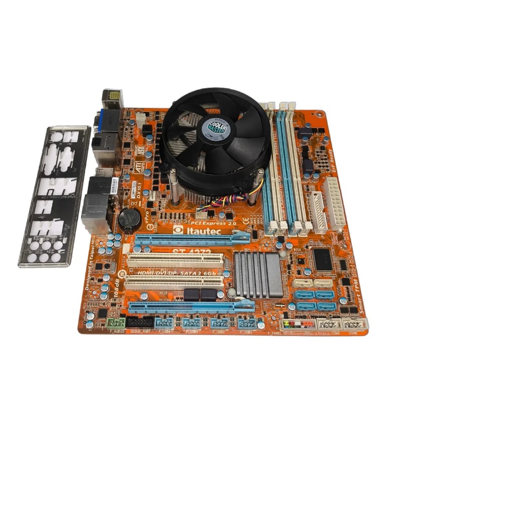 Placa Mãe / Motheboard Itautec St 4272  laranja - com processador  Core I5 e cooler