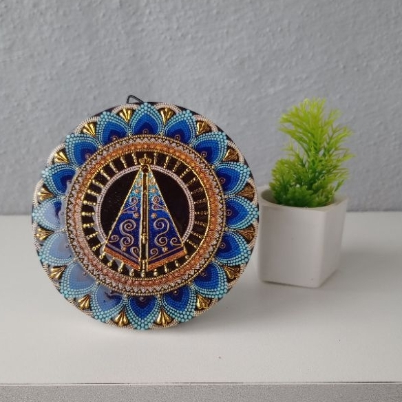 Imagem De Nossa Senhora Aparecida/Resina Rica Em Detalhes