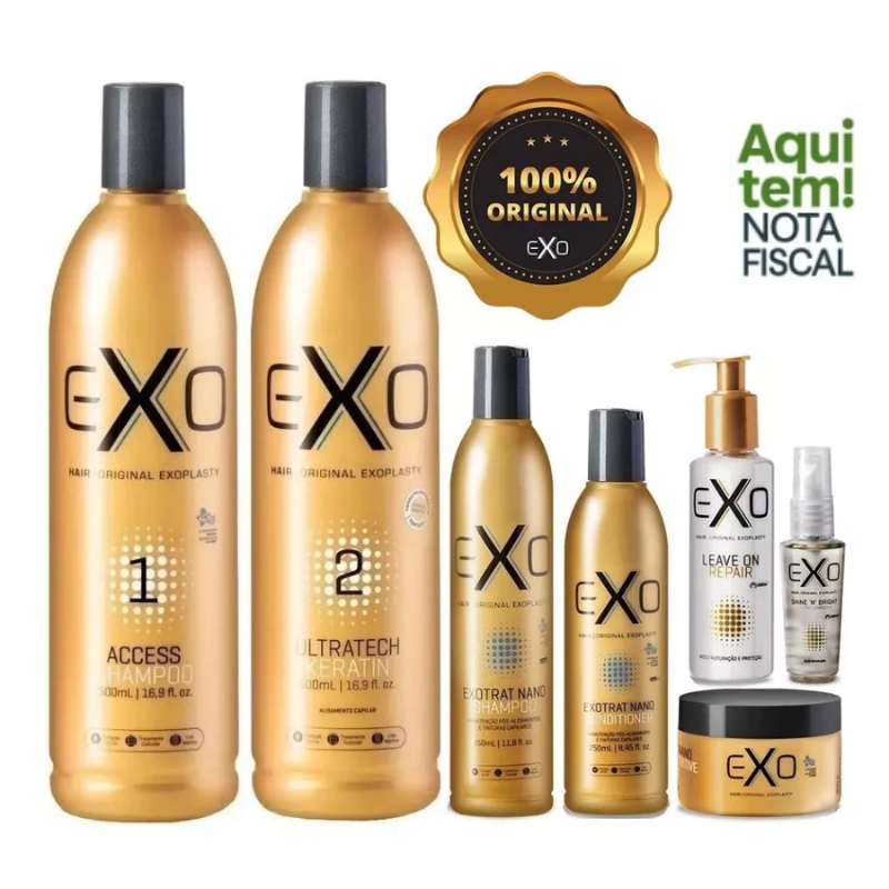 Kit Exo Hair Exoplastia Ultratech Exoplastia Capilar Profissional 2 X 500ml