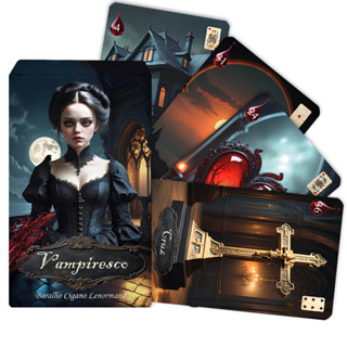 Baralho Cigano Tarot Lenormand  Vampiresco Gótico Dark Idioma Português, 42 cartas plastificado em Oferta na Shopee