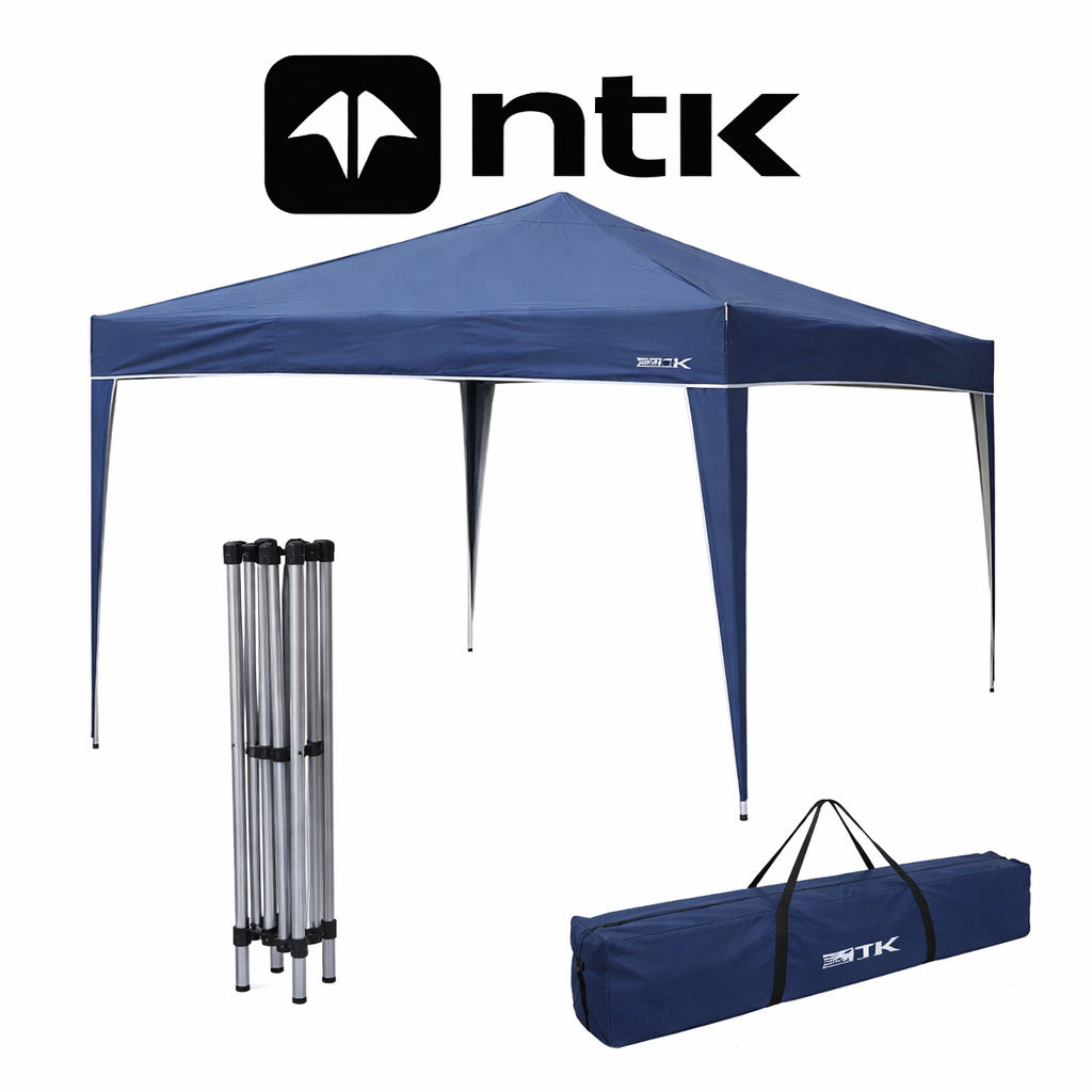 Gazebo Praia Piscina Camping 3x3m Aluxx Proteção FPS 50+ Azul Nautika em Oferta na Shopee