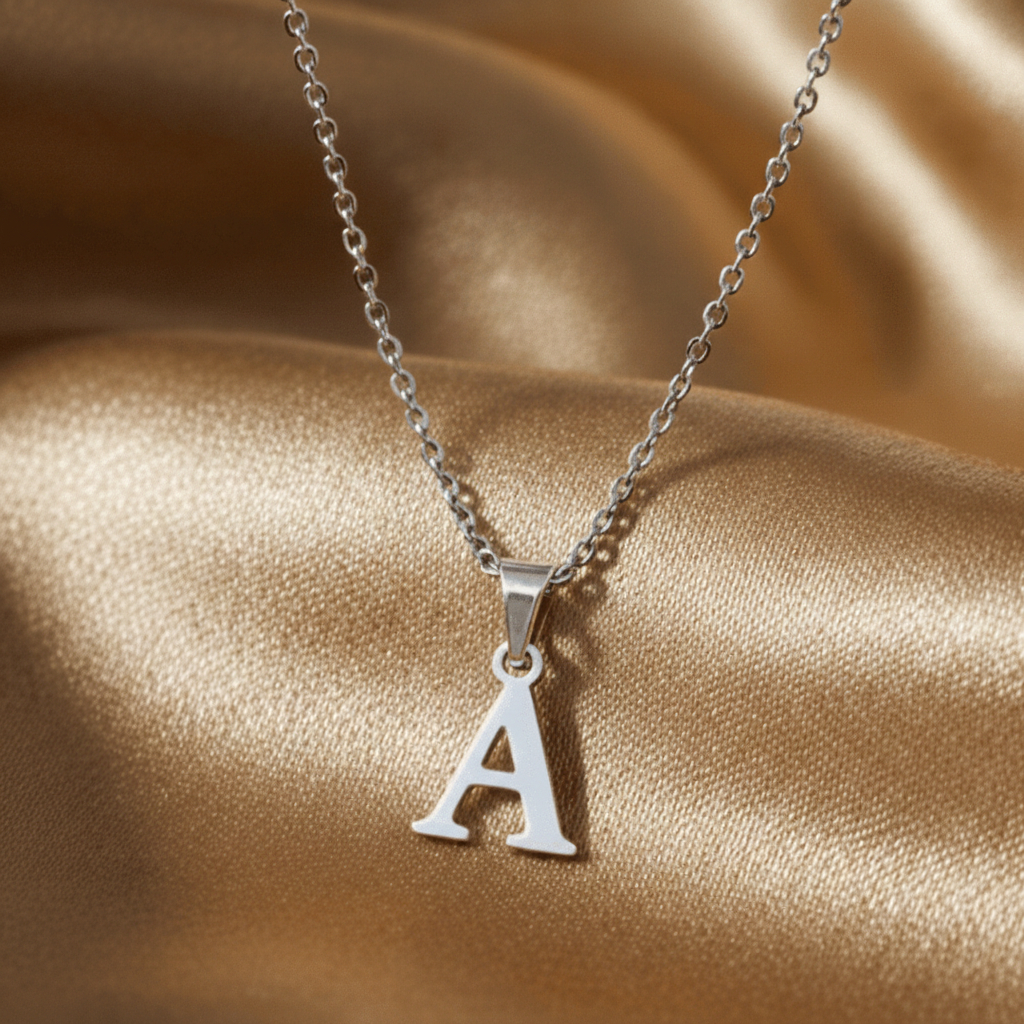 Colar Inicial De Letra AÇO INOX de  A – Z Personalizado Uso Diário Unissex Não Escurece Original em Oferta na Shopee