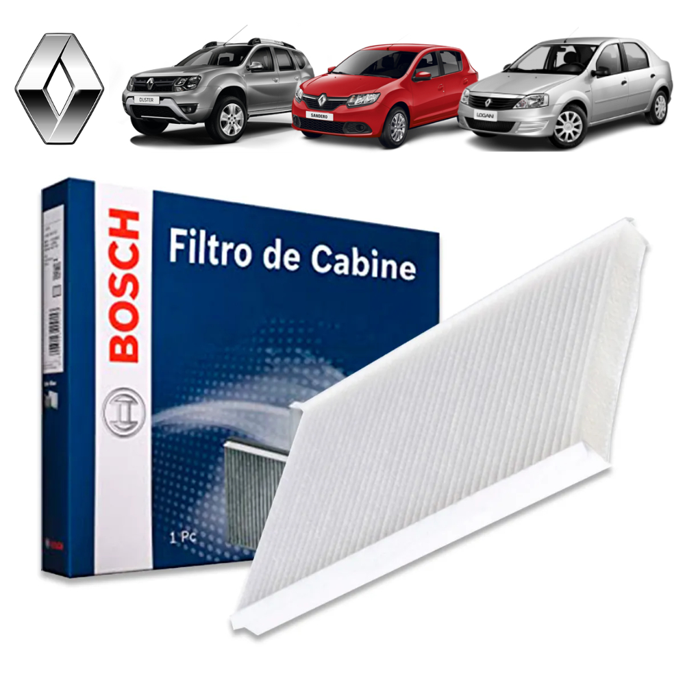 Filtro Cabine Ar Condicionado Renault Sandero Logan Duster Clio Captur BOSCH
