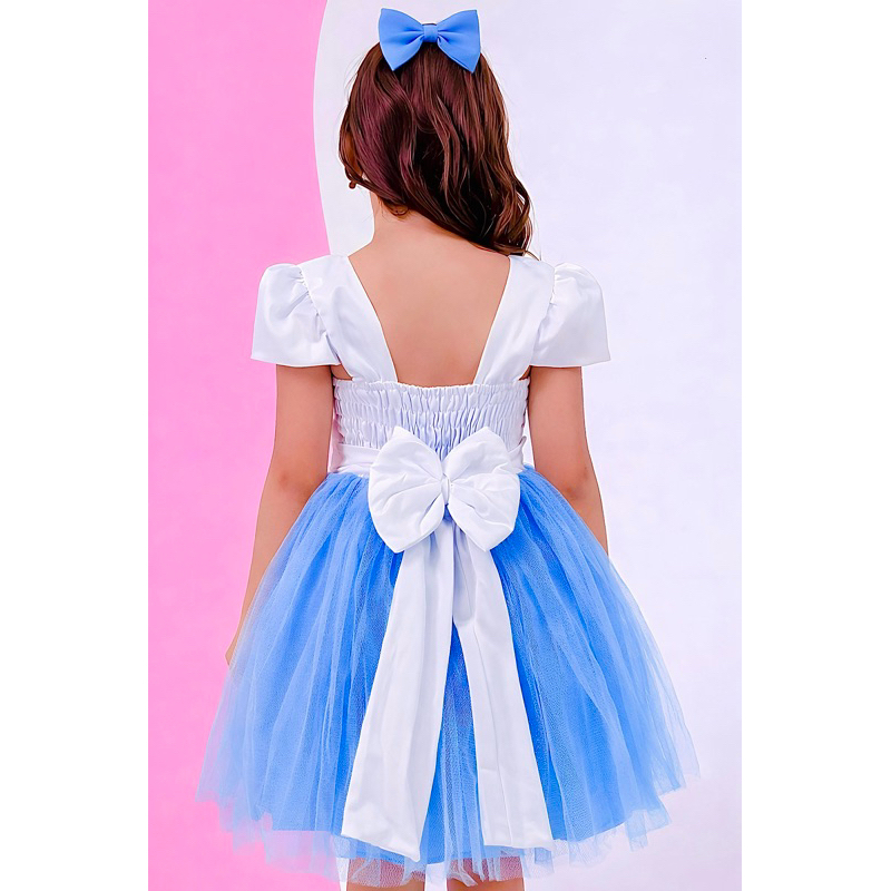 Vestido Cinderela princesa super Luxo princesa Temático Infantil Festa aniversário (com manga) — imagem 2 de 2