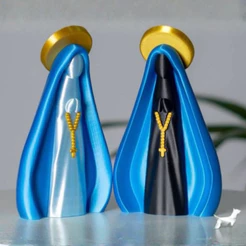 Decoração Escultura Imagem Nossa Senhora Aparecida Minimalista Impressão 3D Decorativa