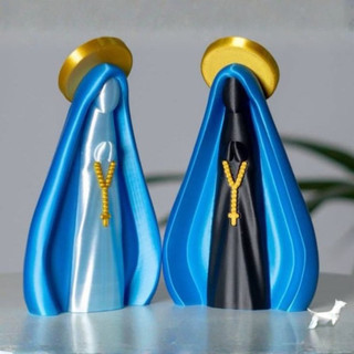 Decoração Escultura Imagem Nossa Senhora Aparecida Minimalista Impressão 3D Decorativa