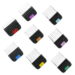 Kit 8 Peças Pentes Coloridos De Altura Para Tosa Pet Wahl Alumínio Profissional